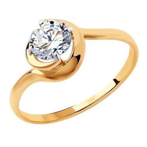 Кольцо женское SOKOLOV из золота со Swarovski Zirconia 81010451 р.16 в Глория Джинс
