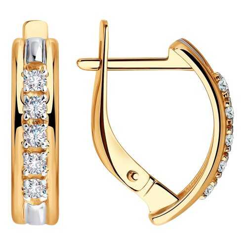 Серьги SOKOLOV из золота со Swarovski Zirconia 81020426 в Глория Джинс