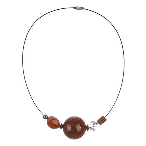 Бусы женские My-bijou 303-971 коричневые/прозрачные/серые в Глория Джинс