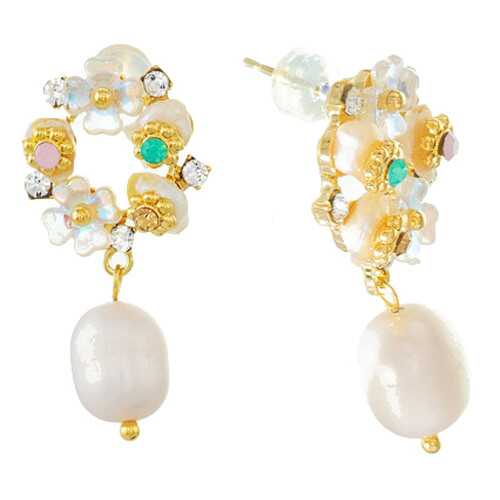 Серьги Corona Style B006E11066 золотистые в Глория Джинс