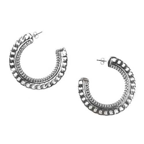 Серьги женские ORI TAO OT-12-29065 серебристые в Глория Джинс