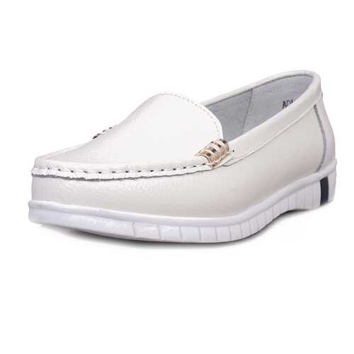 Мокасины женские Alessio Nesca Comfort 710018746 белые 40 RU в Глория Джинс