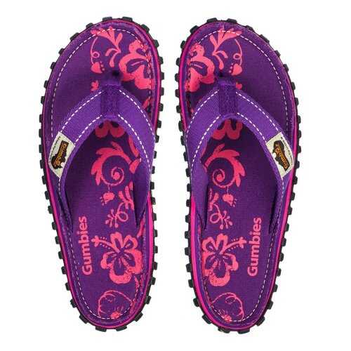 Шлепанцы женские Gumbies Islander Canvas Purple Hibiscus 2020 (36) в Глория Джинс