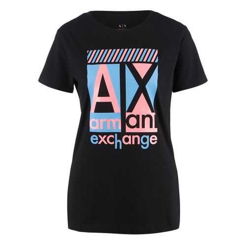 Футболка женская Armani Exchange 3HYTED YJ16Z 1200 черная S в Глория Джинс