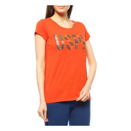 Футболка женская U.S. POLO Assn. G082GL0110GORY оранжевая 2XS в Глория Джинс
