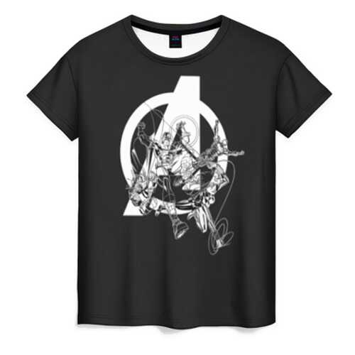 Футболка женская ВсеМайки Avengers comics черная 4XL в Глория Джинс