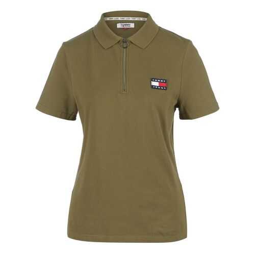 Поло женское Tommy Jeans DW0DW07642 MSQ хаки XS в Глория Джинс